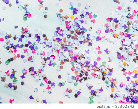 Colorful party background with confetti. 55302842