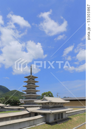 特別史跡讃岐国分寺跡の伽藍の配置模型（南大門、七重塔） 55303867