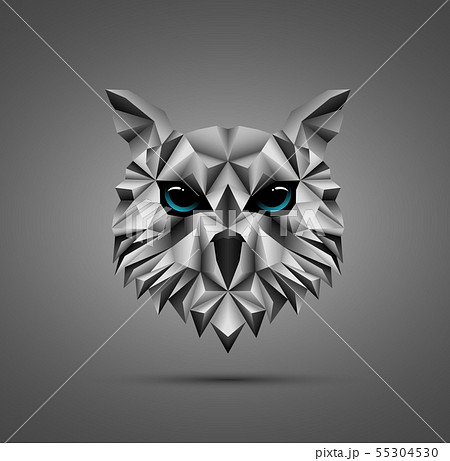 Owl bird low poly design Owl bird low poly design 55304530