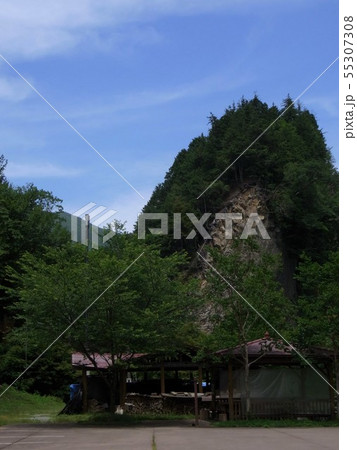 厳立渓谷　落石注意 55307308