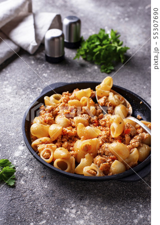 Pasta Bolognese with meat sauce Pasta Bolognese with meat sauce 55307690