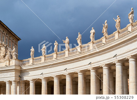Saint Peter's Square details in Vatican 55308229