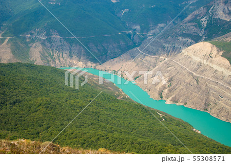 Mountain turquoise river water landscape  55308571
