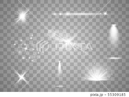 Realistic lens flares set 55309185