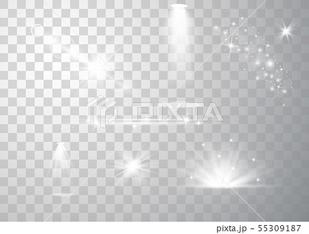 Realistic lens flares set 55309187
