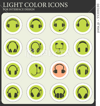 headphones icon set 55309190