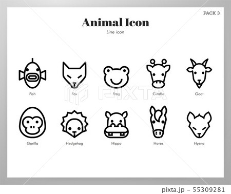 Animal icons Line pack Animal icons Line pack 55309281