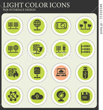hosting provider icon set 55309386