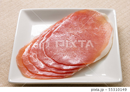 生ハム(ラックスハム)スライス。非加熱食肉製品。 生ハム(ラックスハム)スライス。非加熱食肉製品。 55310149