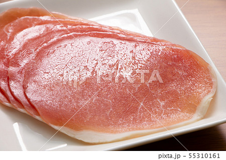 生ハム(ラックスハム)スライス。非加熱食肉製品。 生ハム(ラックスハム)スライス。非加熱食肉製品。 55310161
