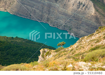 Mountain river landscape. Wild turquoise river in  55310460