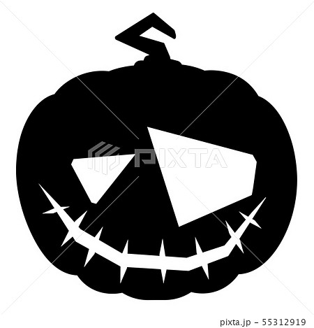 素材 ハロウィン かぼちゃ シルエットのイラスト素材 55312919 Pixta