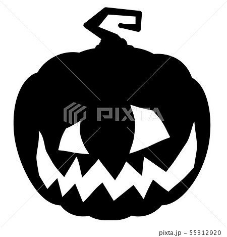 素材 ハロウィン かぼちゃ シルエットのイラスト素材 55312920 Pixta