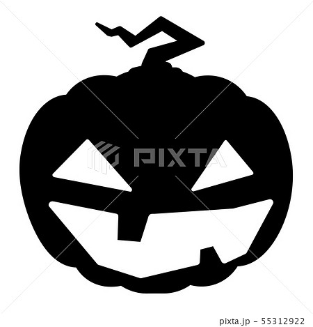 素材 ハロウィン かぼちゃ シルエットのイラスト素材 55312922 Pixta