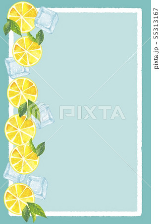 レモン 氷 ポストカード 半透明テキストスペース レモン 氷 ポストカード 半透明テキストスペース 55313167