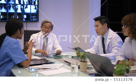 Medical concept. Doctors are meeting together in 55313576