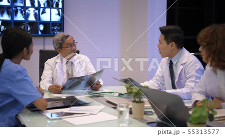 Medical concept. Doctors are meeting together in 55313577