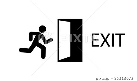 exit emergency sign 55313672