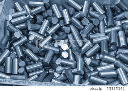 The  stack of the metal ingot for machining 55315361