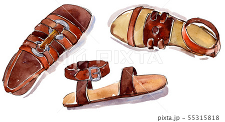 Fashionable sketch glamour illustration in a watercolor style isolated element. Watercolour 55315818