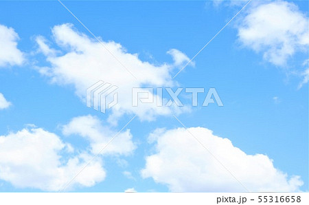 写真素材 青空と雲 高画質 の写真素材