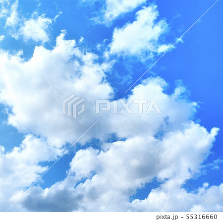 写真素材 青空と雲 高画質 の写真素材