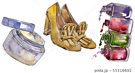 Fashionable sketch glamour illustration in a watercolor style isolated element. Watercolour 55316692