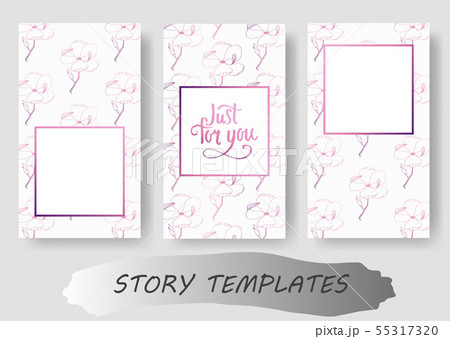 Vector Magnolia botanical flowers. Purple engraved ink art. Wedding background card floral Vector Magnolia botanical flowers. Purple engraved ink art. Wedding background card floral 55317320