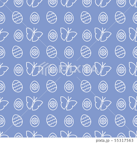 Seamless pattern with Easter eggs, butterflies Seamless pattern with Easter eggs, butterflies 55317563