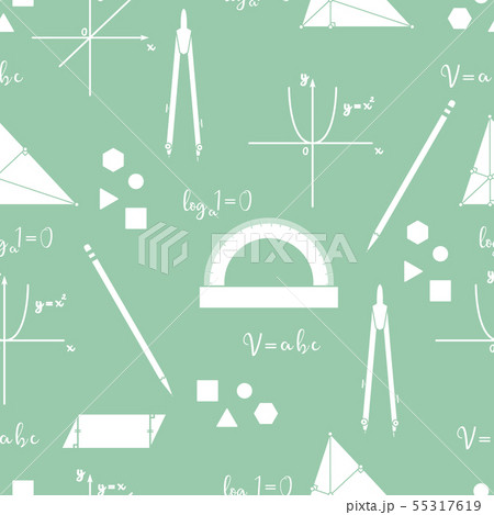 Mathematical scientific vector seamless pattern 55317619