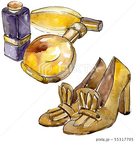 Fashionable sketch glamour illustration in a watercolor style isolated element. Watercolour 55317705