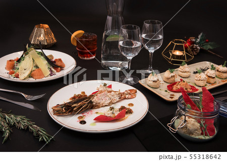 Tasty restaurant dishes Tasty restaurant dishes 55318642