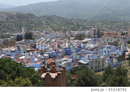 モロッコ 青い町シャウエン 55318792