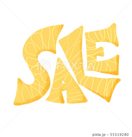 Sale stylized text. Vector creative word isolated. 55319280
