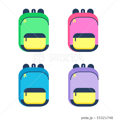 Schoolbag cartoon vector illustration. Colorful background. Backpack design. Schoolbag cartoon vector illustration. Colorful background. Backpack design. 55321746