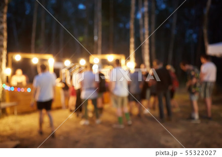 Festival Event Party with People Blurred Background 55322027