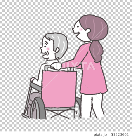 介護　高齢者　イラスト 55323601