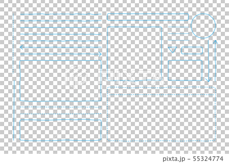 Hand drawn style layout material 55324774