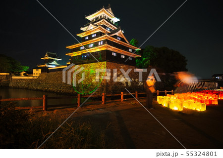 中津市　豊前の国　観月　中津城あかり 55324801