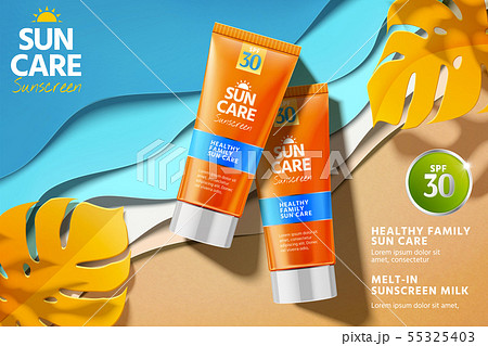 Orange sunscreen ads 55325403