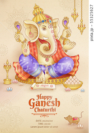 Happy Ganesh Chaturthi design 55325627