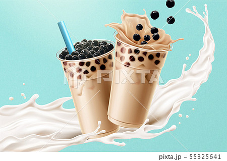 Bubble milk tea ads 55325641