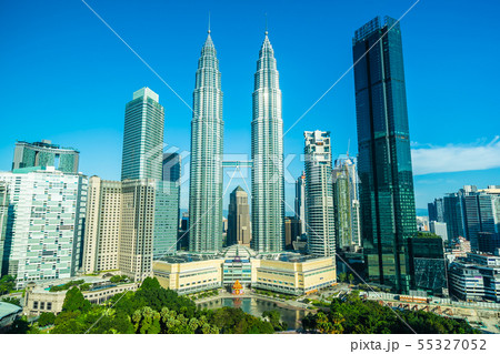 Beautiful architecture building exterior city in kuala lumpur skyline Beautiful architecture building exterior city in kuala lumpur skyline 55327052