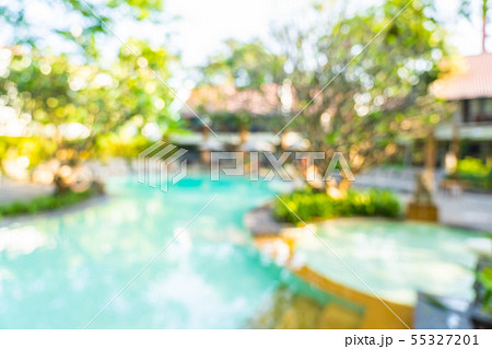 Abstract blur and defocused outdoor swimming pool 55327201