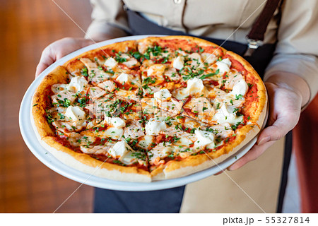 pizza in the italian cafe 55327814