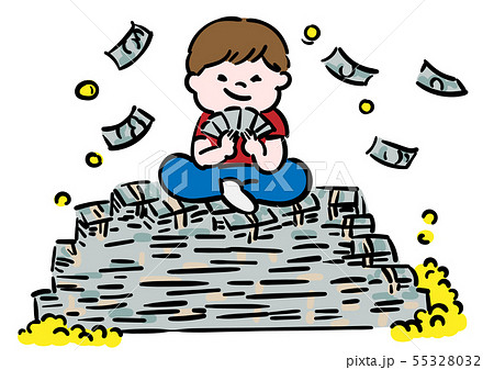 大金持ち＿男性のイラスト素材 [55328032] - PIXTA