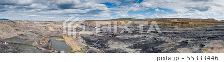 coal mining open pit mine aerial black 55333446