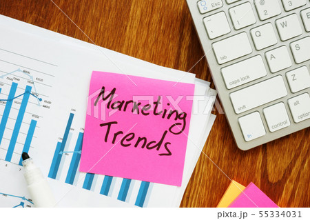 Marketing trends analysis report on the desk. 55334031