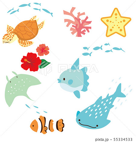 70以上 かわいい 簡単 海の生き物 イラスト 無料の動物画像
