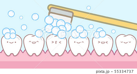 brushing cute cartoon teeth brushing cute cartoon teeth 55334737